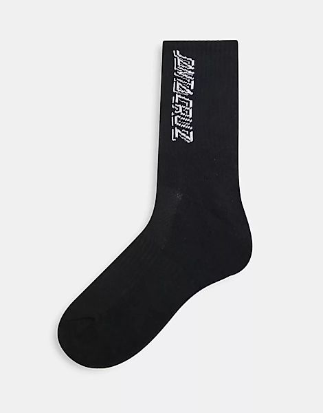 Santa Cruz – Contra – Socken mit Streifenlogo in Schwarz günstig online kaufen