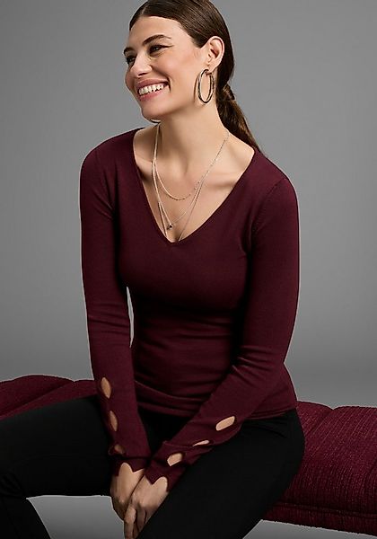 Bruno Banani Strickpullover mit besonderem Ärmel-Detail - NEUE KOLLEKTION günstig online kaufen