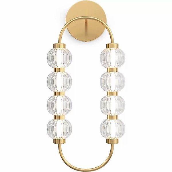 LED Wandleuchte Amulet in Transparent und Gold 16W 800lm günstig online kaufen