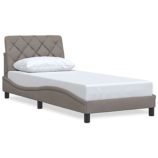vidaXL Bettgestell ohne Matratze Taupe 90x200 cm Stoff 3310577 günstig online kaufen