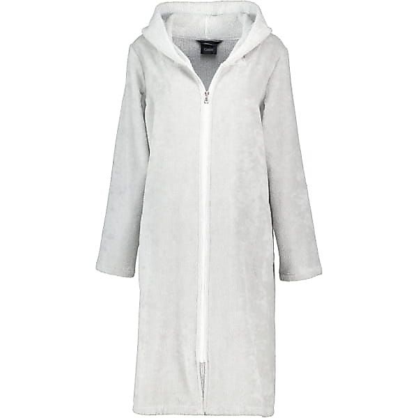 Cawö Bademäntel Damen Kapuze Zipper 5108 - Farbe: silber - 76 - L günstig online kaufen