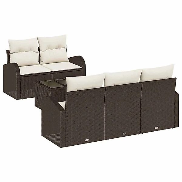 vidaXL Gartensofa-set Braun 55 x 55 x 37 cm Poly-Rattan 3345918 günstig online kaufen