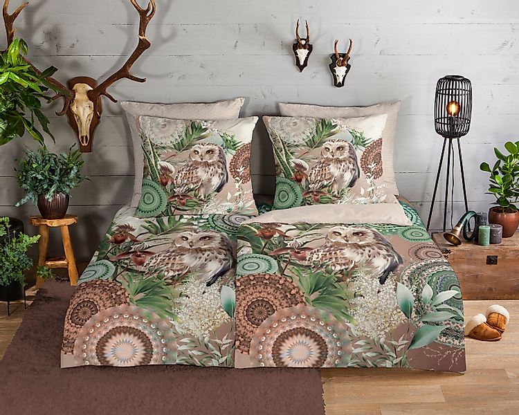 hip Wendebettwäsche »Kirja«, Biber, 135x200, Warm, Weich, Wendeoptik, Reißv günstig online kaufen