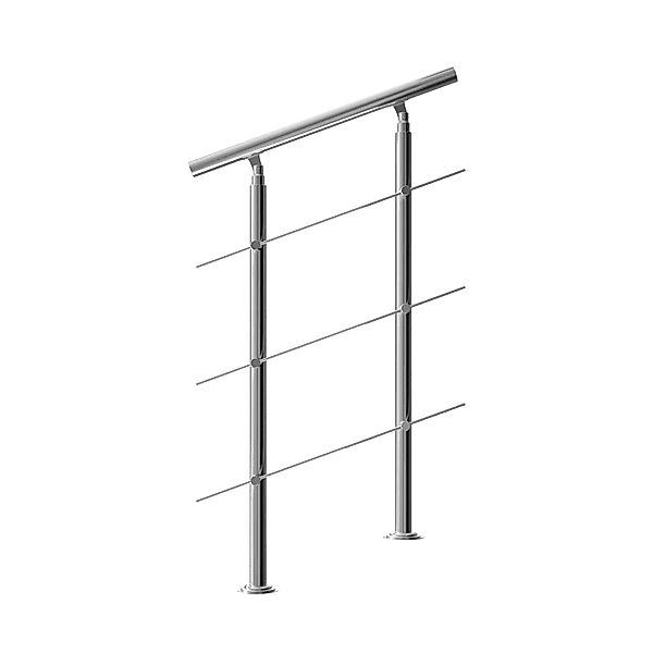 monzana Brüstungsgeländer 80cm, 3 Querstreben, 80 günstig online kaufen