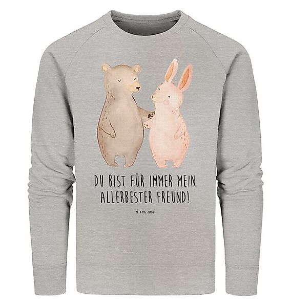 Mr. & Mrs. Panda Longpullover Bär und Hase Umarmen Größe M - Heather Grey - günstig online kaufen