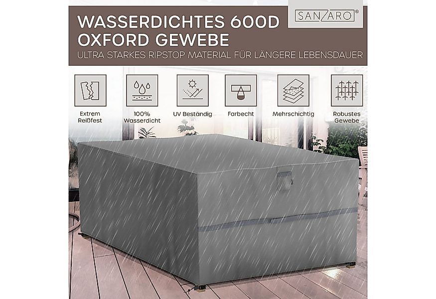 Sanzaro Gartenmöbel-Schutzhülle, 600D Oxford Gewebe, RipStop-Technologie, U günstig online kaufen