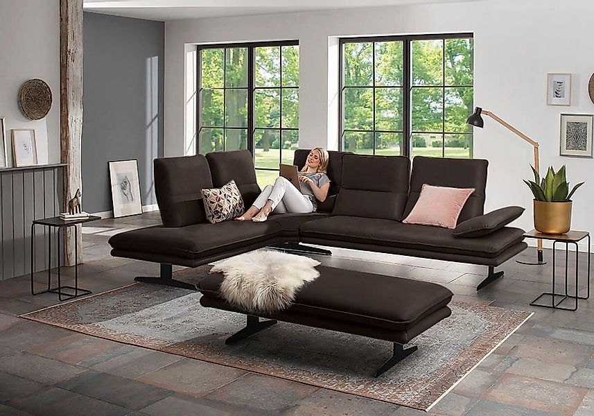 W.SCHILLIG Ecksofa "broadway, Designsofa, toller Sitzkomfort, zeitlos, eleg günstig online kaufen