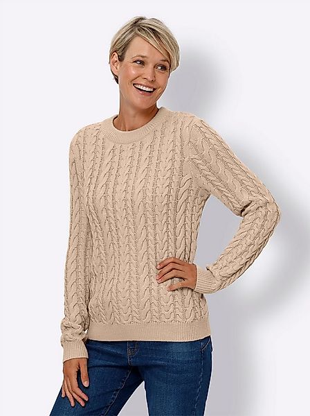 Sieh an! Strickpullover Langarm-Pullover Langarm Zopfmuster günstig online kaufen