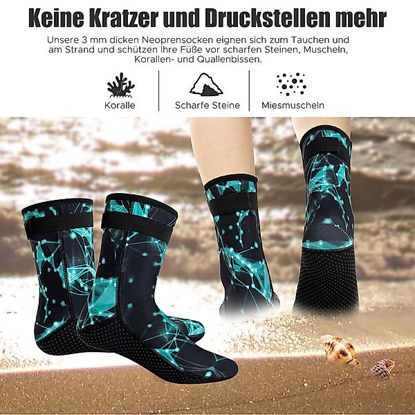 Refttenw Neoprensocken 3mm Neopren Tauchsocken,rutschfest, wasserdicht günstig online kaufen