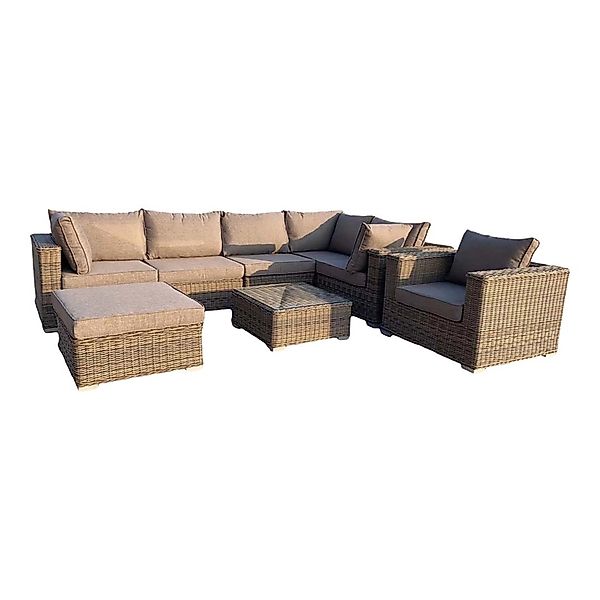 ebuy24 Calvi Sofasatz mit Sitzkissen Garten Kubu Grau günstig online kaufen