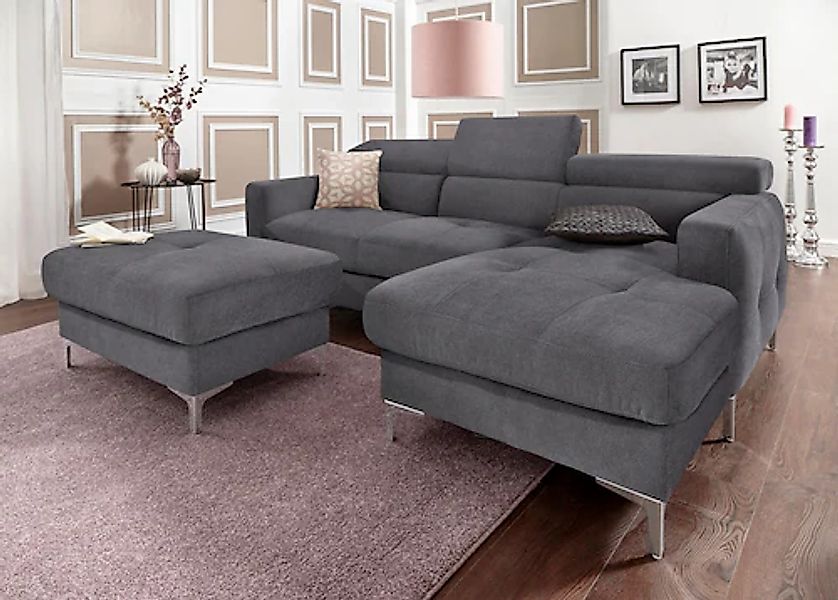 COTTA Polstergarnitur »Sammy L-Form«, (Set), Set bestehend aus: Ecksofa mit günstig online kaufen