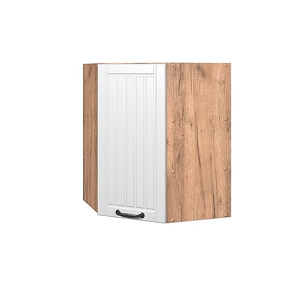 Vicco Eckhängeschrank Fame-Line, Weiß Landhaus/Goldkraft Eiche, günstig online kaufen