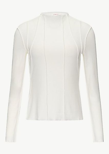s.Oliver Langarmshirt Enganliegendes Langarmshirt mit Naht-Details Biesen günstig online kaufen