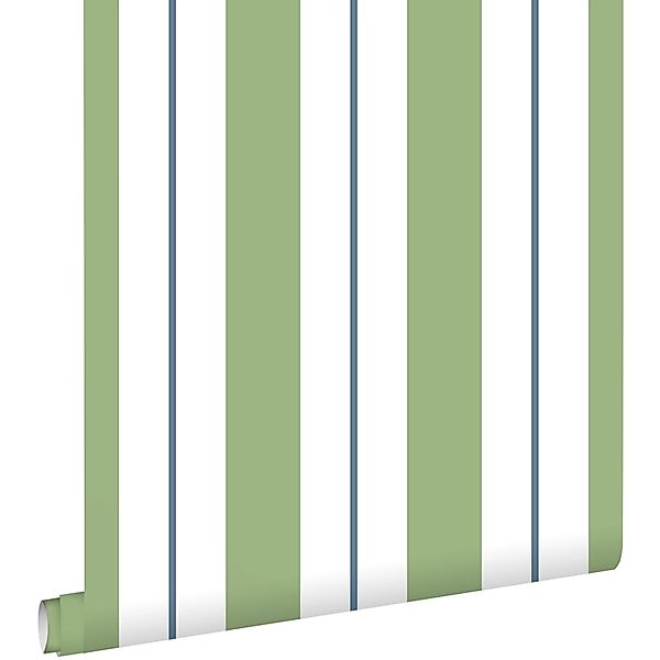 ESTAhome Tapete Streifen Grün und Blau 50 x 900 cm günstig online kaufen
