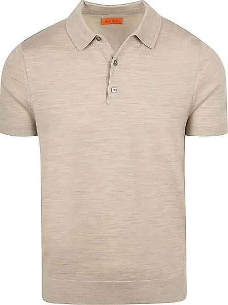 Suitable Poloshirt Merino Wolle Beige - Größe XXL günstig online kaufen
