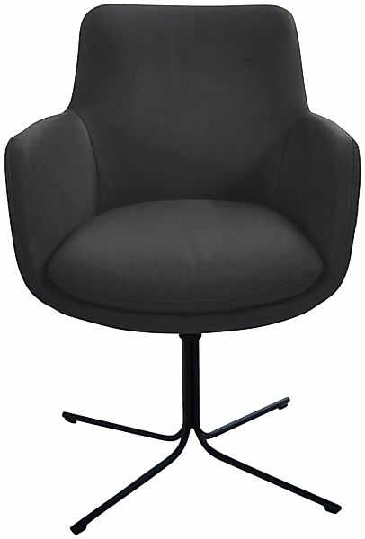 K+W Komfort & Wohnen Drehstuhl "Pego" () filigranem 4-Fuß-Gestell in schwar günstig online kaufen