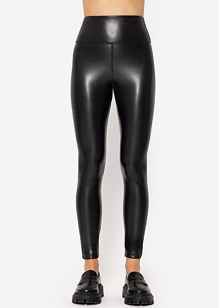 SASSYCLASSY Lederhose Highwaist Thermoleggings Damen in günstig online kaufen