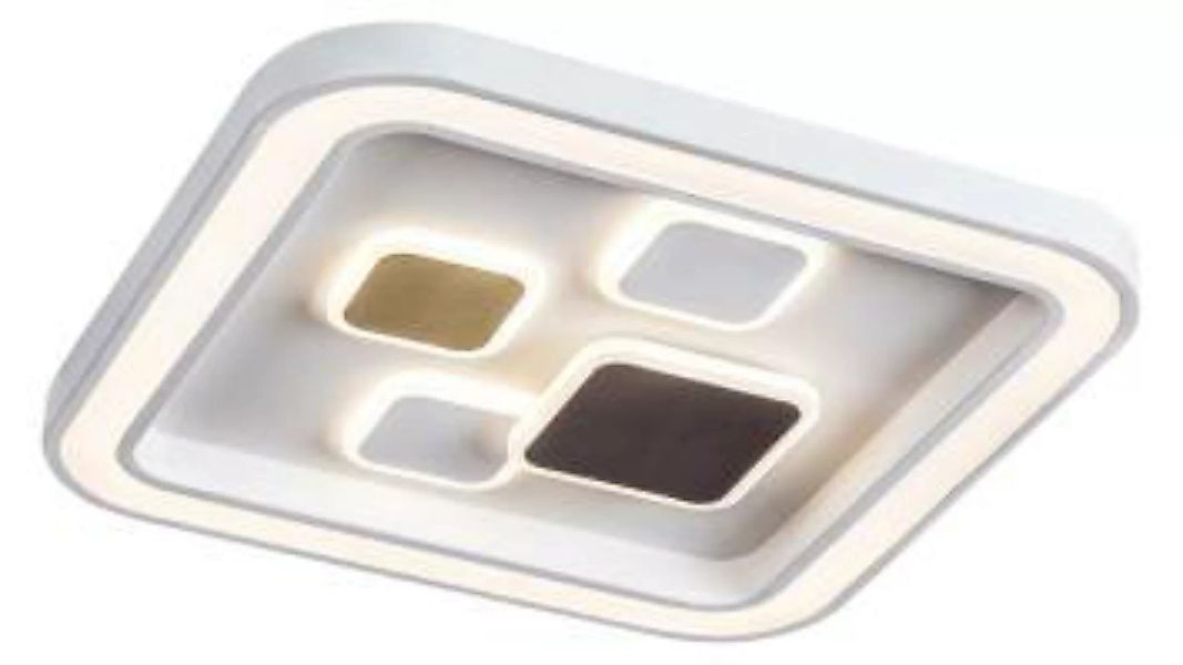 LED Deckenleuchte Dimmbar Chrom Fernbedienung 40W günstig online kaufen