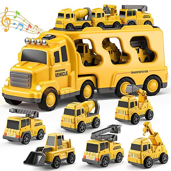 TEMI Spielzeug-LKW 7-in-1 Baufahrzeug Auto Spielzeug, günstig online kaufen