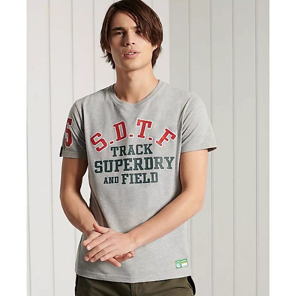 Superdry Track&field Graphic 185 Kurzarm T-shirt L Grey Marl günstig online kaufen