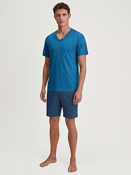 CALIDA Shorty "Relax Imprint 2", (2 tlg.), V-Ausschnitt, Brusttasche, Kurza günstig online kaufen