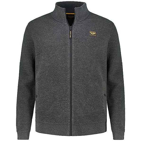 PME LEGEND Sweatjacke mit Struktur Farbe anthrazit Größe: 4XL günstig online kaufen