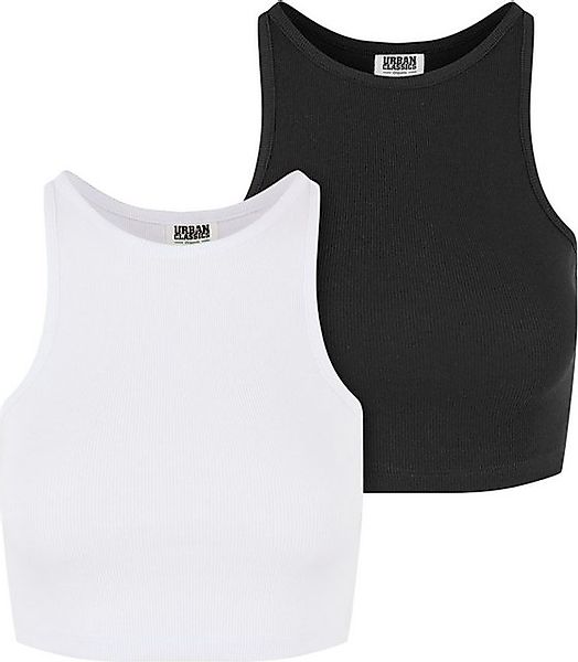 URBAN CLASSICS T-Shirt Ladies Organic Cropped Rib Top 2-Pack günstig online kaufen