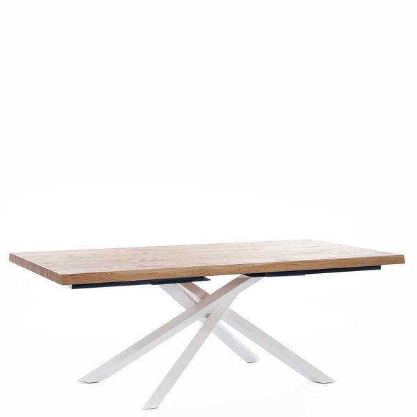 Buffettisch Eiche furniert Mikado Fußgestell in Weiß günstig online kaufen