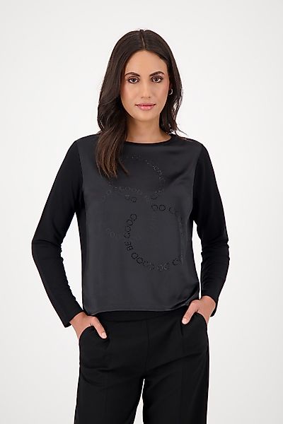Monari Schlupfbluse mit Folienglanzdruck günstig online kaufen