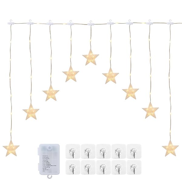 Elegear LED-Lichterkette Weihnachtsdeko Fenster Stern, beleuchtete günstig online kaufen