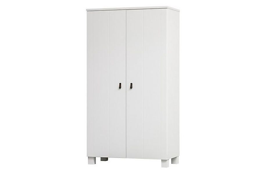 WOOOD Kleiderschrank Ties aus Kiefernholz, Weiß günstig online kaufen