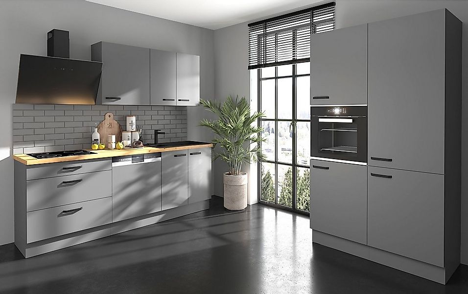 Küchen-Preisbombe Küchenzeile NESSA 220 + 120 cm Küchenzeile Küchenblock Ei günstig online kaufen