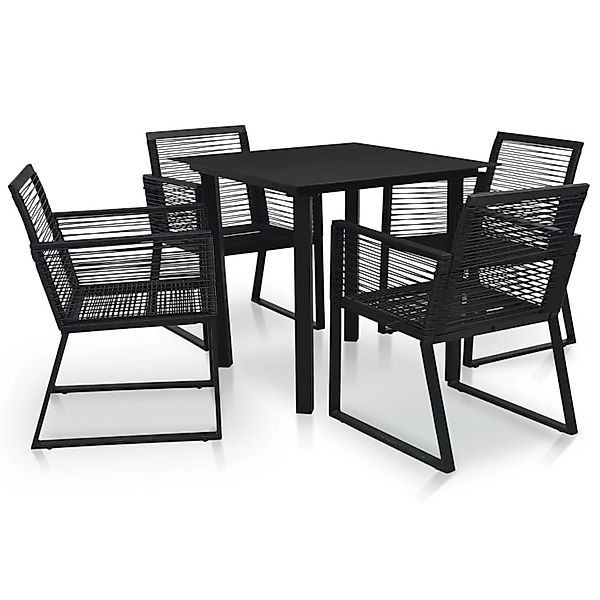 vidaXL Garten-Essgruppe 5-tlg. Garten-Essgruppe PVC Rattan günstig online kaufen