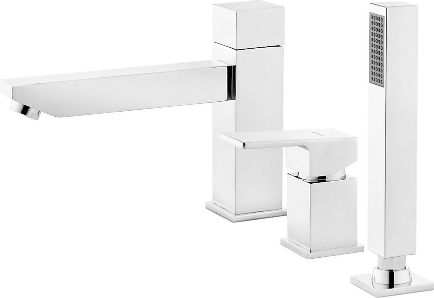 Deante Wannenarmatur ANEMON 3-Loch Wannenbatterie Mischbatterie Quadratisch günstig online kaufen