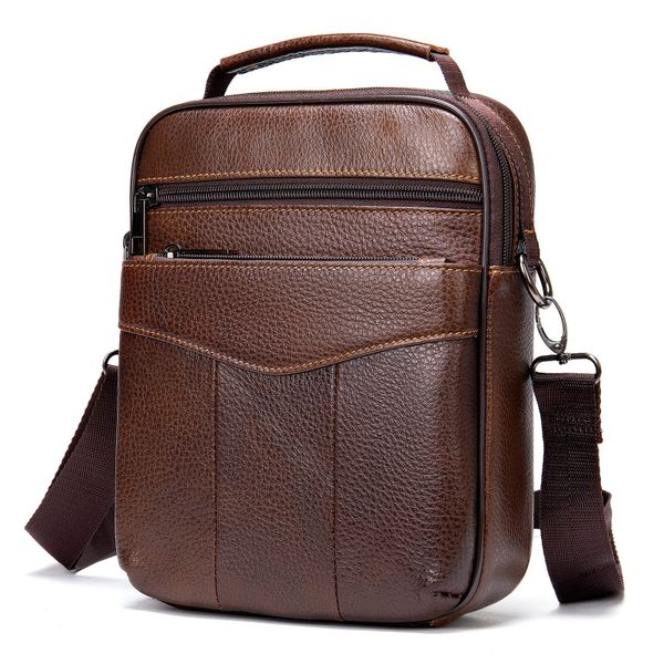 YUBRO-STUDIO Umhängetasche Herren Leder Schultertasche Crossbody günstig online kaufen