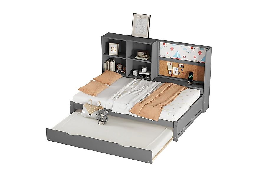 MODFU Kinderbett Stauraumbett Funktionsbett Holzbett Einzelbett (Schlafsofa günstig online kaufen