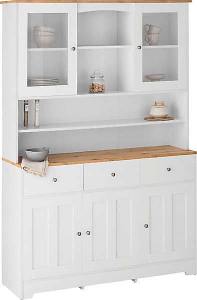 Home affaire Buffet "Kate" Breite 128 cm, mit Glastüren und Holztüren, Meta günstig online kaufen