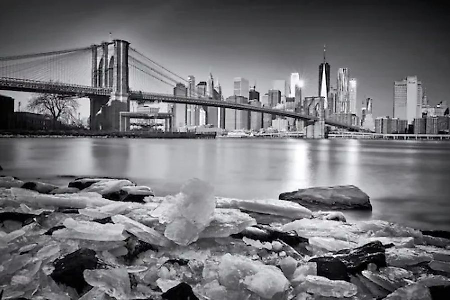 Papermoon Fototapete »Photo-Art MARTIN FROYDA, NEW YORK - BROOKLYN BRIDGE« günstig online kaufen