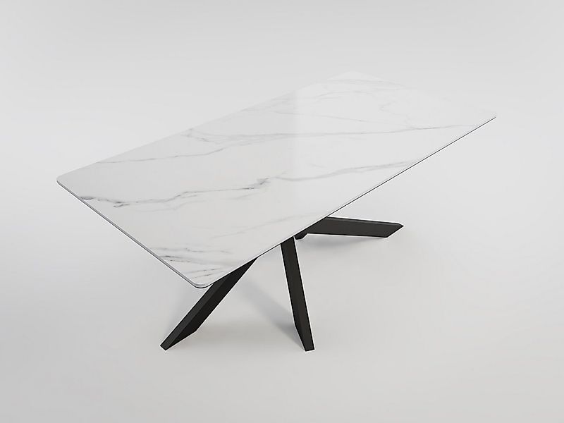 Magnolia Home Esstisch Esszimmertisch ELLEN 180x90cm weiße Keramikplatte sc günstig online kaufen