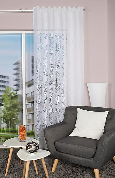 HOME WOHNIDEEN Vorhang "BLATTANO" Multifunktionsband 1 Stk. tlg. HxB: 245x1 günstig online kaufen