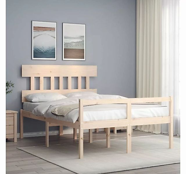 furnicato Bett Seniorenbett mit Kopfteil 140x190 cm Massivholz günstig online kaufen