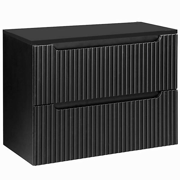 Lomadox Waschbeckenschrank NEWPORT-56-BLACK 80 cm Waschtisch-Unterschrank 4 günstig online kaufen