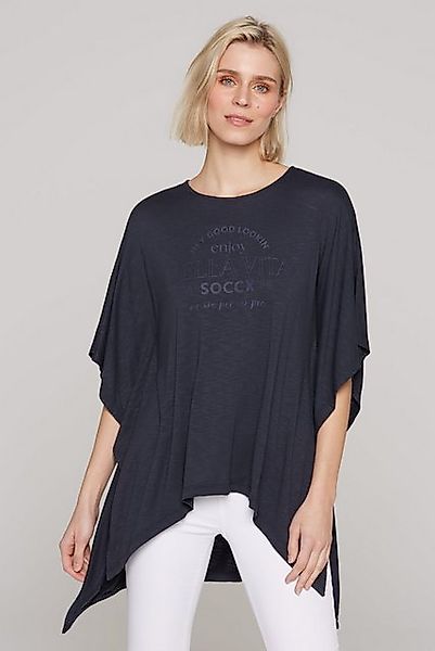 SOCCX 3/4-Arm-Shirt SOCCX Poncho-Shirt mit tonigem Rubber Print in Dee (1-t günstig online kaufen
