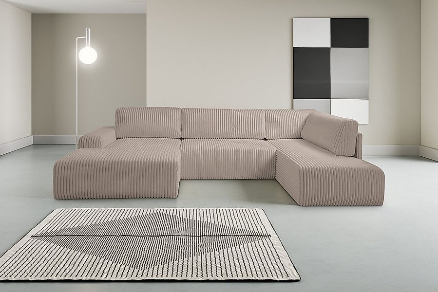 WERK2 Wohnlandschaft Rotterdam-U, U-Form, in kuschelweichem Cord oder Breit günstig online kaufen