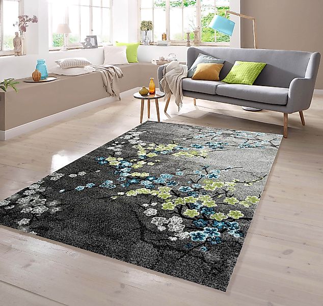 TeppichHome24 Teppich Designer Teppich mit Blumenmotiv günstig online kaufen