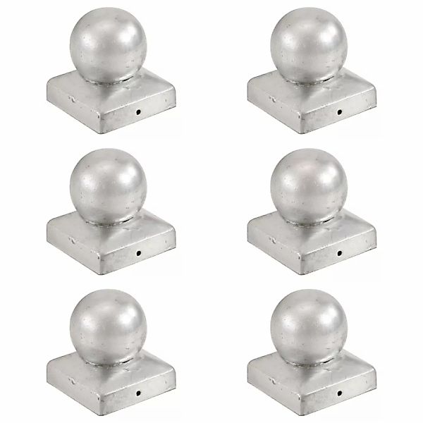 Pfostenkappen 6 Stk. Kugelform Verzinktes Metall 71 X 71 Mm günstig online kaufen