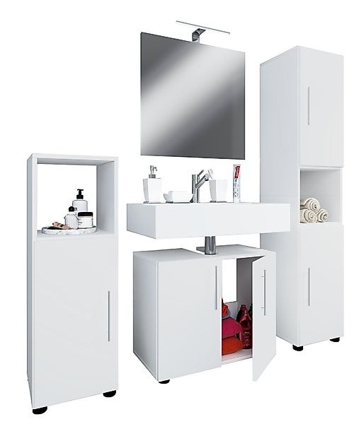 VCM Badmöbel-Set 4-tlg. Badmöbel Set Komplett günstig online kaufen