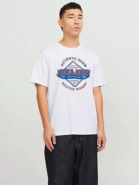 Jack & Jones Rundhalsshirt "JJELOGO TEE SS O-NECK 2 COL SS25 SN", mit Logo günstig online kaufen