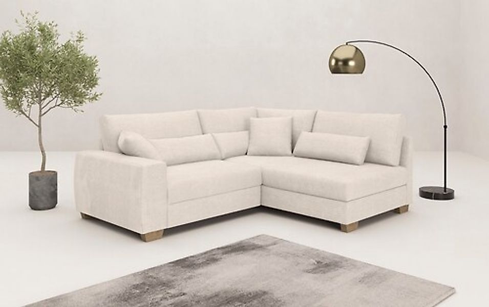 Mr. Couch Ecksofa »Helena L-Form«, Mit Federkern, wahlweise mit Bettfunktio günstig online kaufen