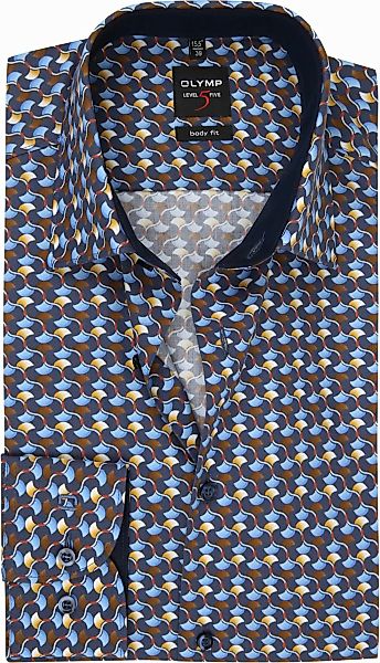 OLYMP Lvl 5 Hemd Design Blau - Größe 37 günstig online kaufen